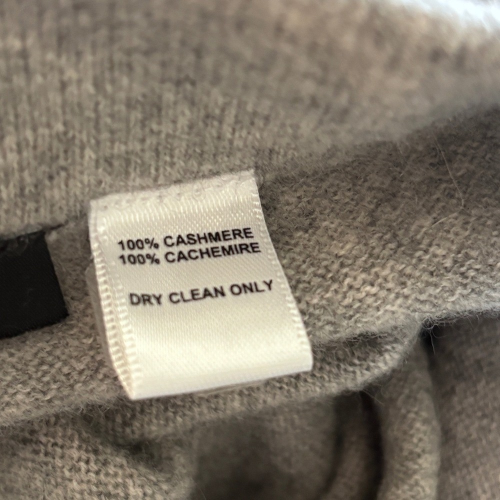 Saks Fifth Avenue 100% Cashmere Lounge Pants Gray Drawstring Straight Leg Small - Picture 7 of 7